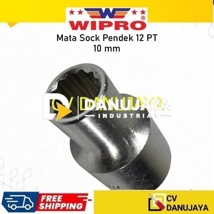 Mata Kunci Kunci Sock Shock Soket Socket Sok Wipro 1/2" Inch x 10mm 12PT CRV chrome vanadium steel