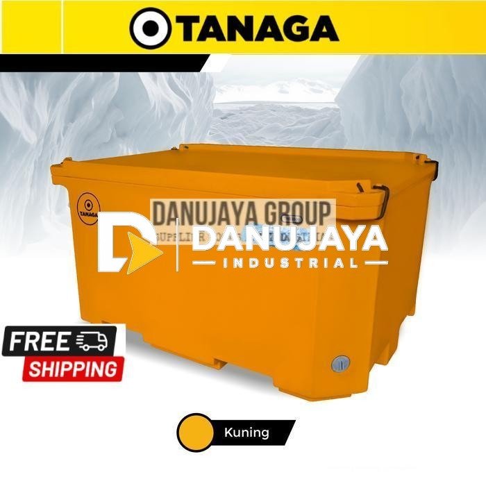 TANAGA Cooler Box 1000L Kotak 1000 Liter Coolbox Ice Box Es Batu Ikan Daging Minuman Makanan Termos Pendingin Portable Outdoor Travel Tahan Lama - Kuning