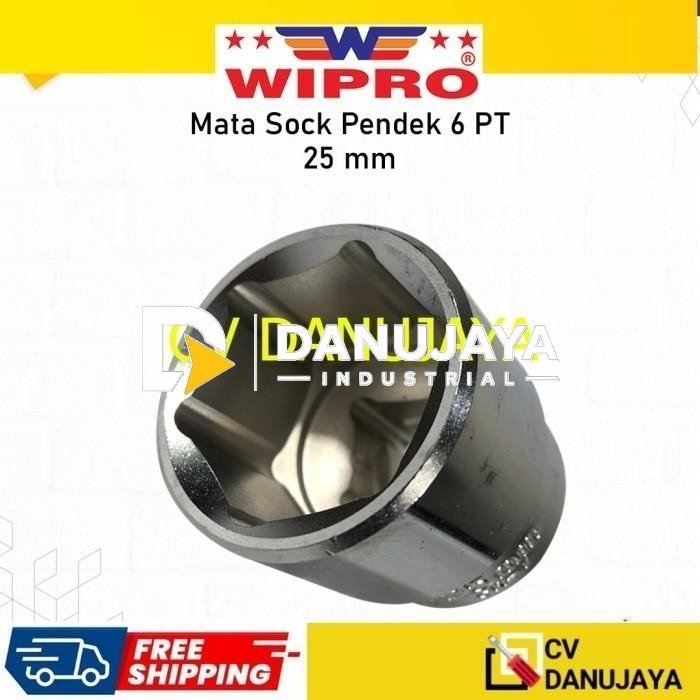 Mata Kunci Kunci Sock Shock Soket Socket Sok Wipro 1/2" Inch x 25mm CRV chrome vanadium steel