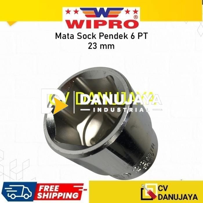 Mata Kunci Kunci Sock Shock Soket Socket Sok Wipro 1/2" Inch x 23mm CRV chrome vanadium steel