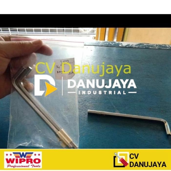 Kunci L 1/4" 1/4 Inchi 1/4 Inch Wipro Long Model Panjang