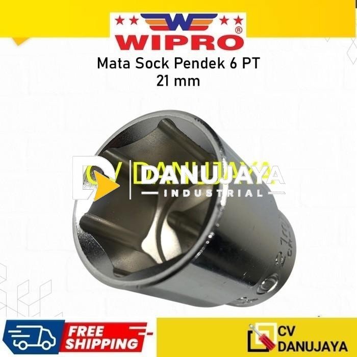 Mata Kunci Kunci Sock Shock Soket Socket Sok Wipro 1/2" Inch x 21mm CRV chrome vanadium steel
