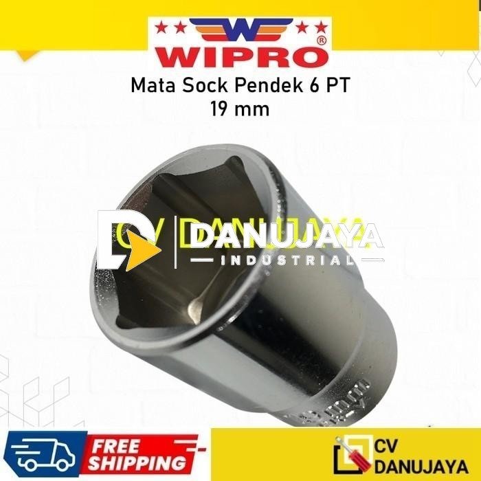 Mata Kunci Kunci Sock Shock Soket Socket Sok Wipro 1/2" Inch x 19mm CRV chrome vanadium steel