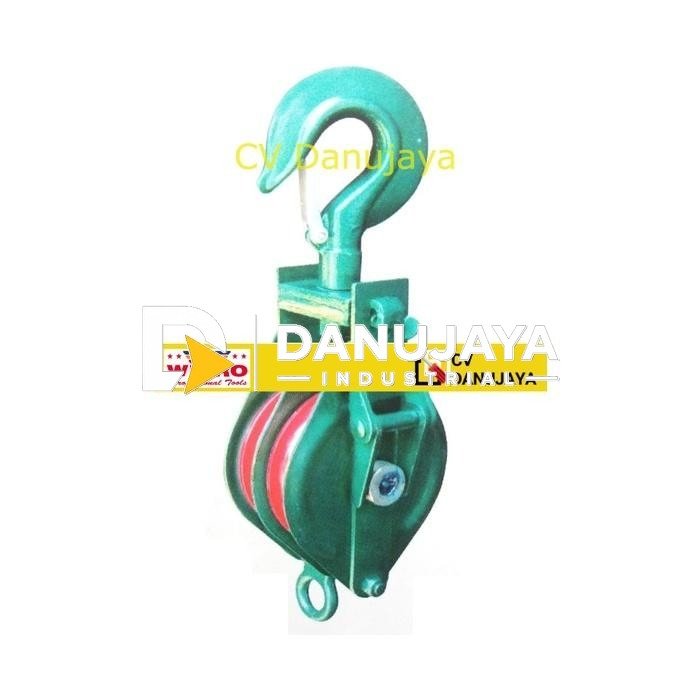 Pulley Block Double With Hook Size 3 Inch Cap 0.5 T - Wipro PBD-05