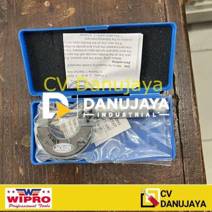 Wipro Jackgen Micrometer Sekrup Outside Luar 0-25mm