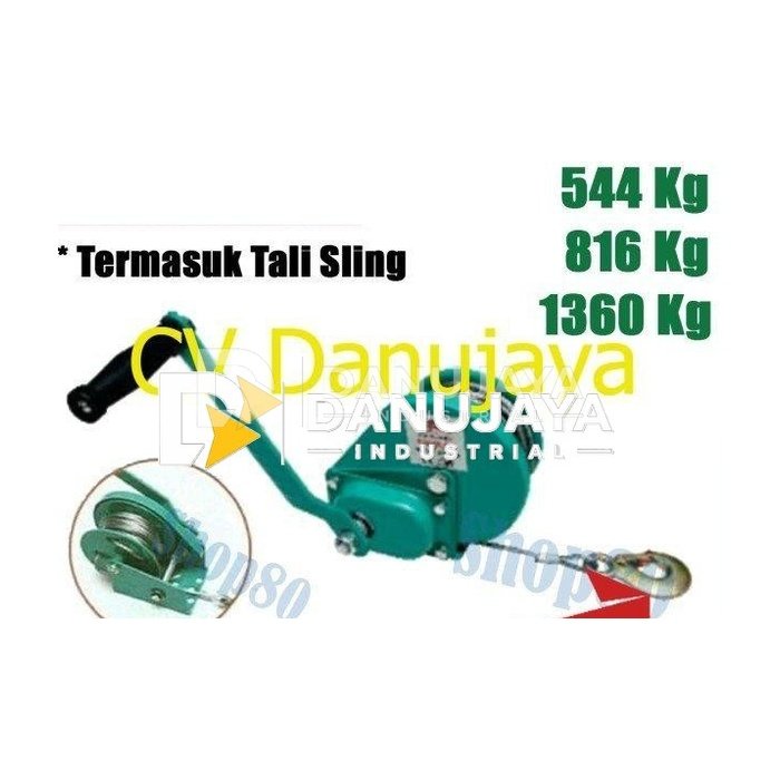 Wipro Katrol Hand Winch With Brake Rem Kerekan Manual 544 816 1360 Kg - WB-120