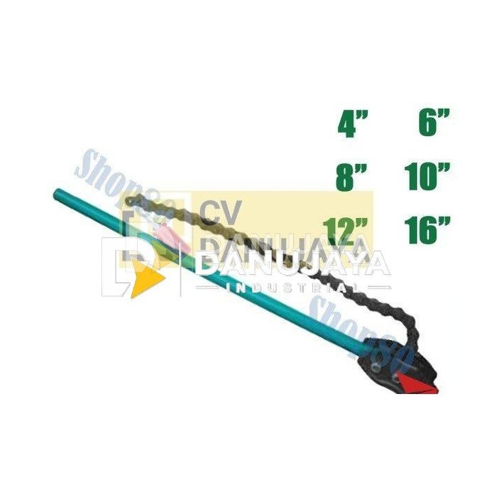 Wipro Kunci Pipa Rantai Chain Pipe Wrench 4 6 8 10 12 16" inci - 4"