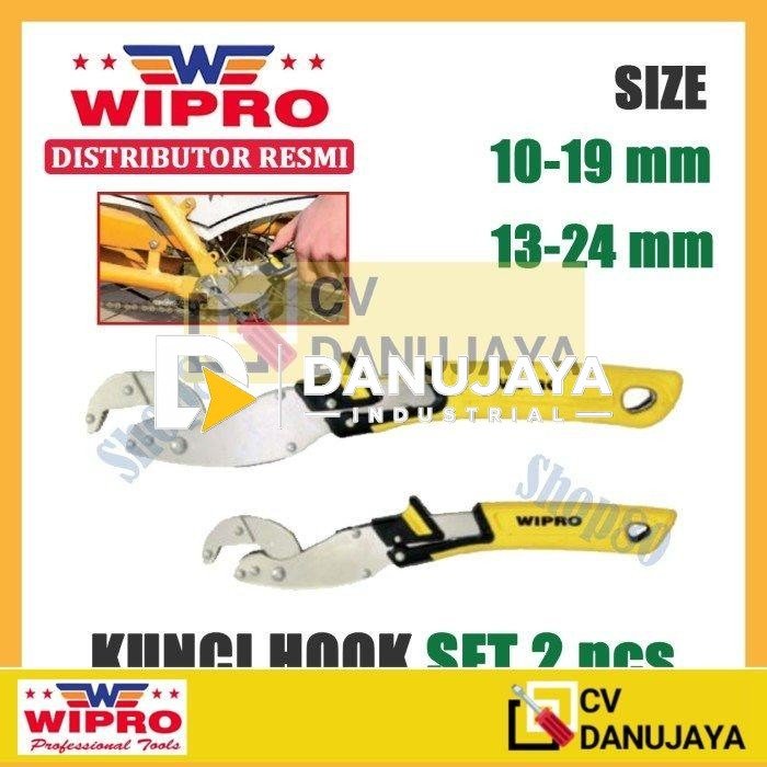 Wipro Kunci Hook Pas Komstir Kait Sepeda Motor Wrench 1 Set 2pcs
