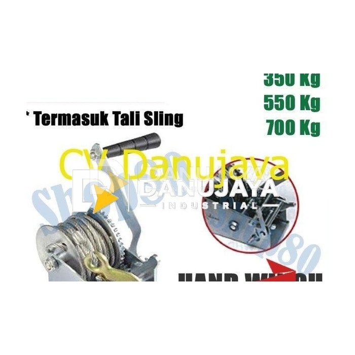 Wipro Katrol Hand Winch Single Gear Kerekan Manual 350 550 700 Kg - WSR-035