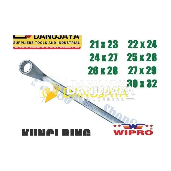 Wipro Kunci Ring Satin CRV Double 21 22 23 24 25 26 27 28 29 30 32 mm - 21x23