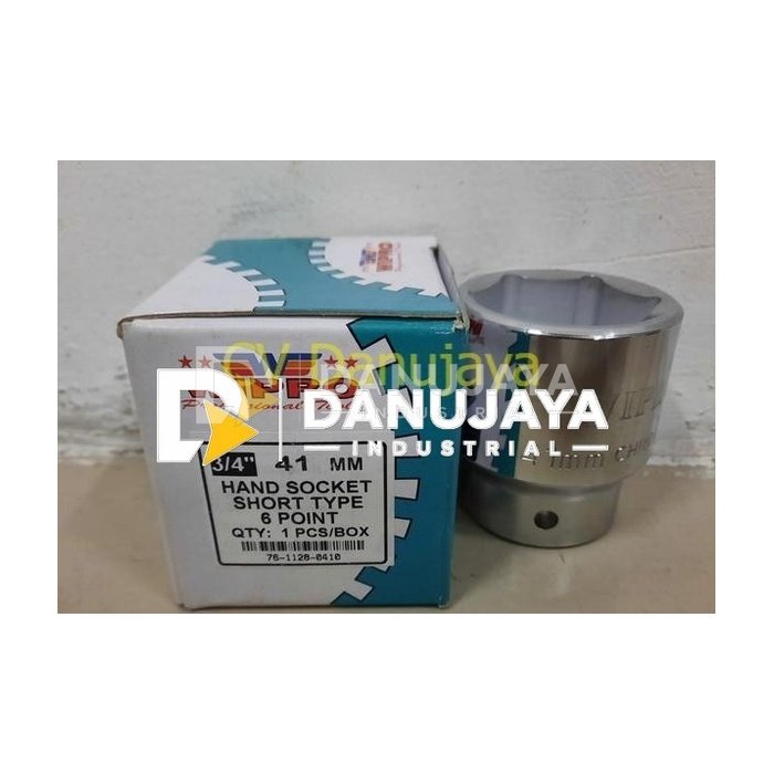 Mata Kunci Sock 41mm 3/4" 6PT CRV Wipro