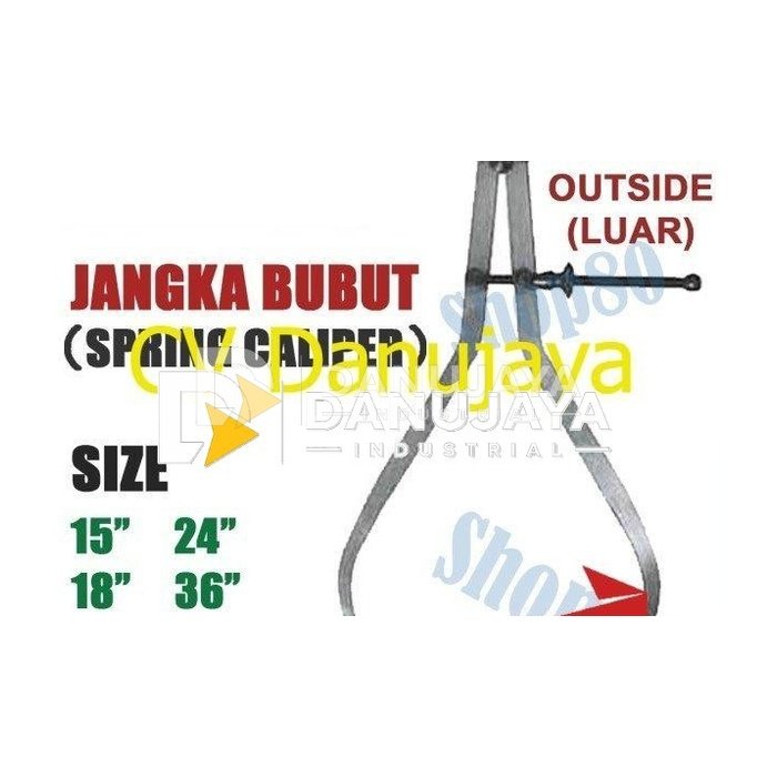 Wipro Jangka Bubut Luar Porting Spring Caliper Outside 15 18 24 36" - 15"