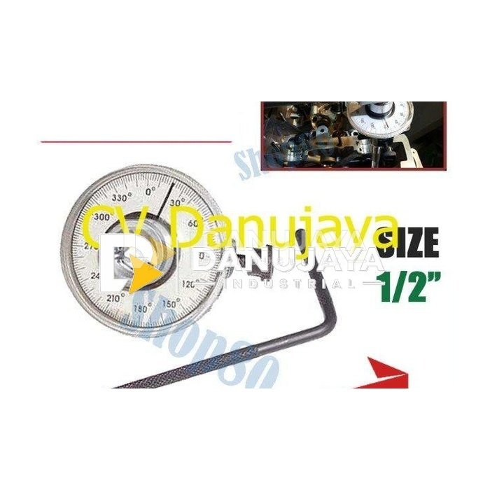 Wipro Drive Torque Angle Gauge Alat Ukur Pengukur Sudut Torsi Torsimeter 1/2" W8607