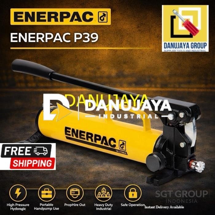 Enerpac P39 Single Speed Hydraulic Hand Pump | Pompa Hidrolik Manual ULTIMA Steel Portable 41 in³ Heavy Duty