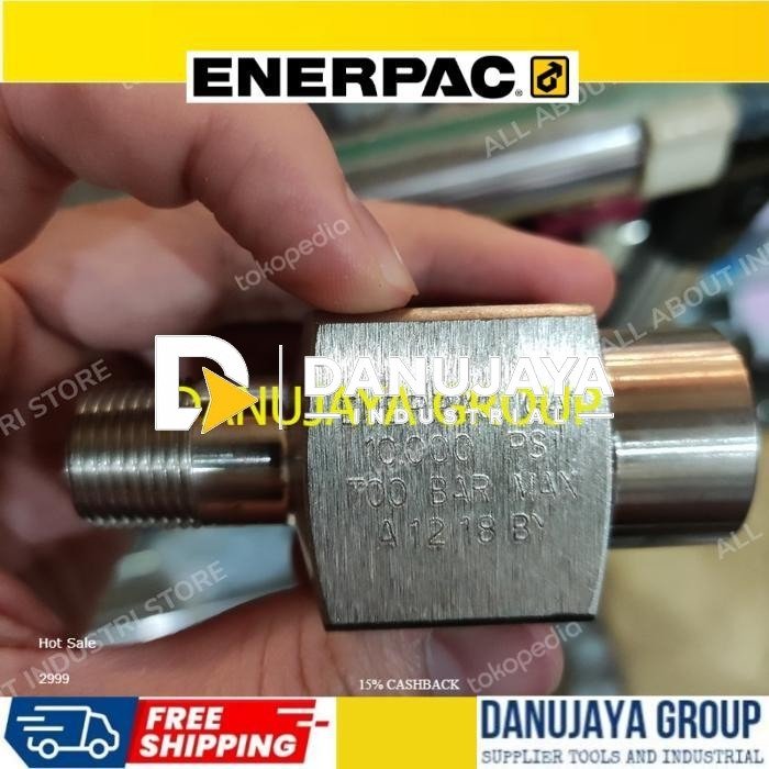 Enerpac GA1 Gauge Adaptor 1/2 in NPT Gauge Port 10000 PSI Hydraulic Connector Industrial Original