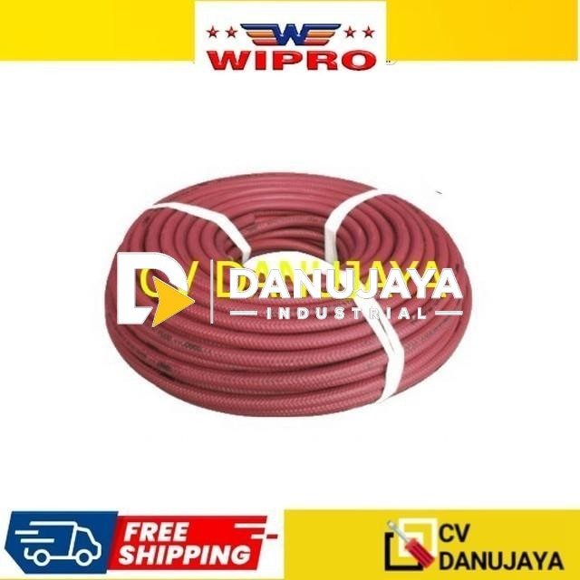 Wipro Selang Las Welding Hose Hose Welding Las Pengelasan Pengelasan Merah (ACET) 3/8x1Bx50M