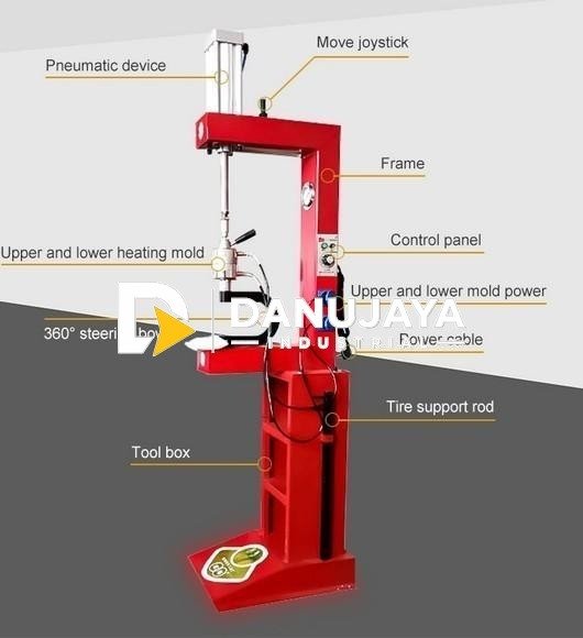 Mesin tambal ban truk Truck hot press vulkanisir bocor Vulkanisasi Perbaikan Pnematic Tyre Vulcanizing Machine