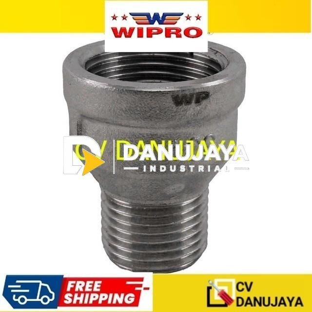 Wipro WN7129 Female And Male Napple Stainless SUS304  M1/8" x F1/8"  M1/4" x F1/4"  M1/4" x F1/2"  M3/8" x F3/8"  M3/8" x F1/2"  M1/2" x F1/2"