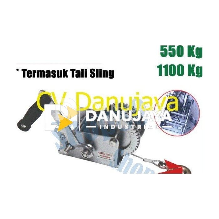 Wipro Katrol Hand Winch Double Gear Kerekan Manual Dobel 550 1100 Kg - WDR-055