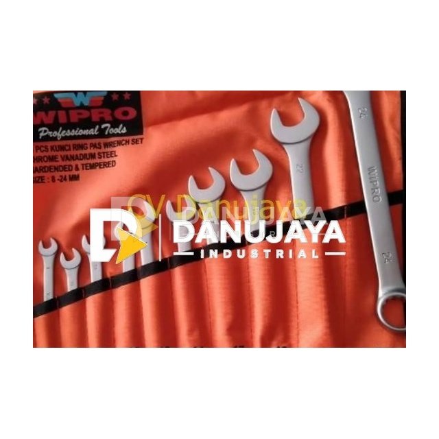 Kunci Ring Pas Ringpas Set 8-24mm CRV Satin Wipro