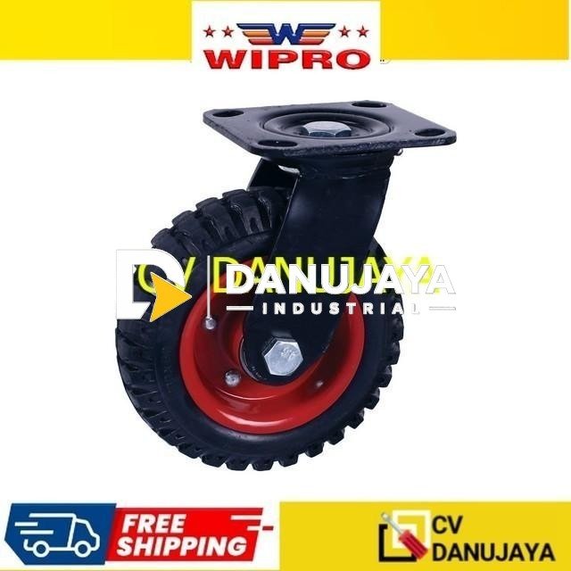 Wipro Roda Troli Trolley Dorong Gerobak Karet Heavy Duty Corrugated  6" Inch Inchi H (630)  8" Inch Inchi H (630)  5" Inch Inchi H (630)
