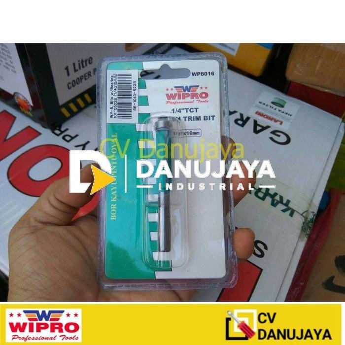 mata profil flush trim router straight dengan bearing 1/4" 10mm mata trimming potong HPL