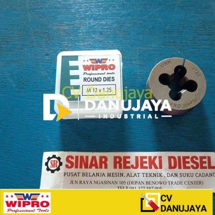 Mata Senai M12 x 1.25 M12 x 1,25 Drat Luar Baut Mata Snei Snai Dies Head M12x1.25 M12x1,25 Wipro
