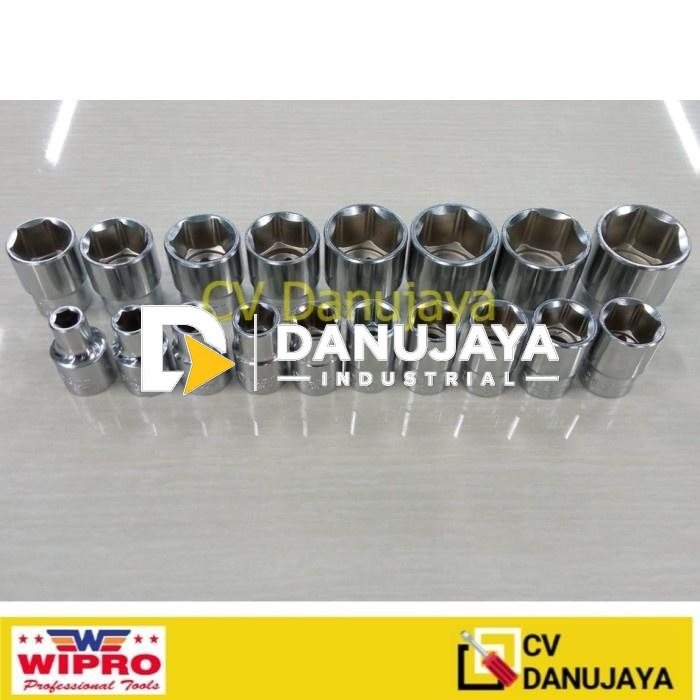 Mata Sock Shock Socket Mata Kunci Sok Sock Pendek 1/2" Kunci Short 6 PT Wipro