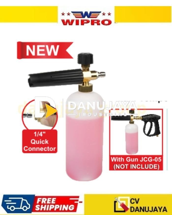 Wipro Botol Tempat Wadah Sabun JCG-05 Jet Cleaner Spray Gun FC-005 1 Liter Quick Connect 1/4" untuk Pencucian Mobil