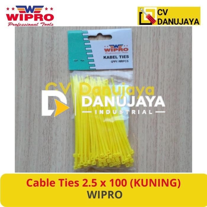 Pengikat Cable Kabel Tis Ties 2.5 x 150 mm (KUNING) WIPRO