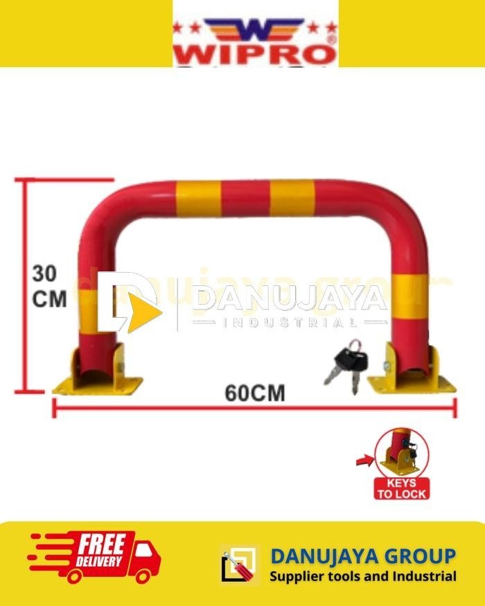 Pembatas SafetyPengunci Parkir Parking Barrier Lock Car Palang Parkir Mobil  Manual 30cm x 60cm Type TB 800 Tipe TB-800 Wipro