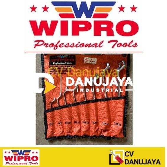 Kunci Ring Set 8pcs 6-24mm Wipro Satin