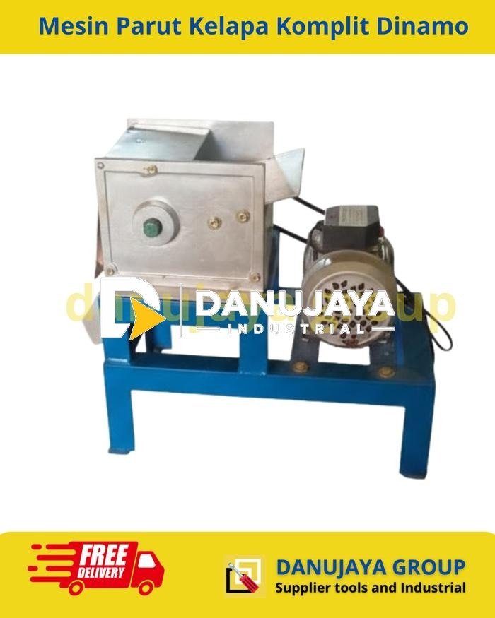 Mesin Parut Penghalus Kelapa Komplit Dinamo Siap Pakai | Alat Pemarut Kelapa Listrik Stainless Untuk UMKM Industri Rumahan Kapasitas Besar Hasil Parutan Halus Rangka Kokoh Praktis Digunakan
