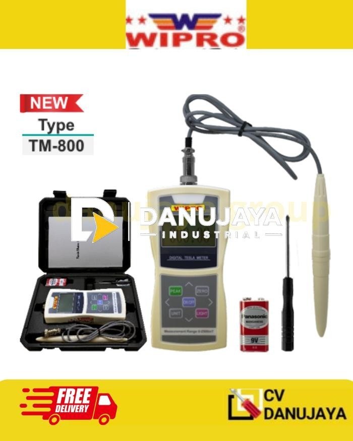 Alat Ukur Medan Magnet Maknet Teslameter Magnetic Field Meter Gaussmeter Fluksmeter Type TM-800 Tipe TM 800 Wipro