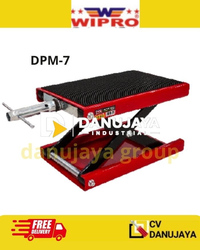 Dongkrak alat Penyangga Mobil Motor 500Kg DPM-7 Scissor Lift Table Heavy Duty HEX 24mm Tinggi 85-340mm Meja 360x230mm  DPM-7