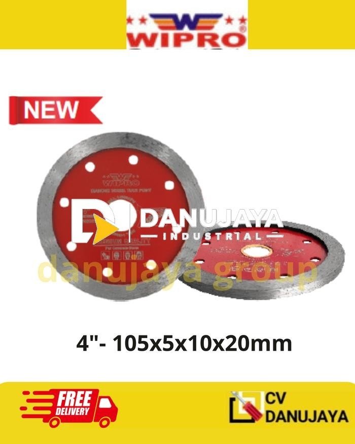 Diamond Wheel Tuck Point 4 Inch WIPRO Mata Gerinda Beton Batu Concrete Stone Untuk Tali Air Mortar Joint 105mm DWW4510TP