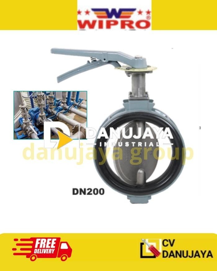 Katup Putar Kupu Kupu Piring Butterfly Valve G-5270 Wipro Valve Instalasi Pompa