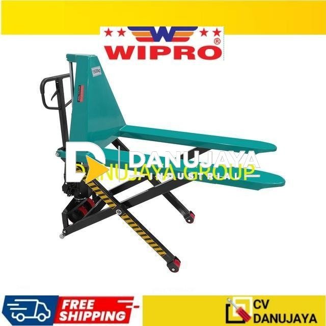 WIPRO Hand Truck With Lift Hand Pallet Palet With Lift HTF-1500 Troli Trolley Troley Angkat Manual 1500KG