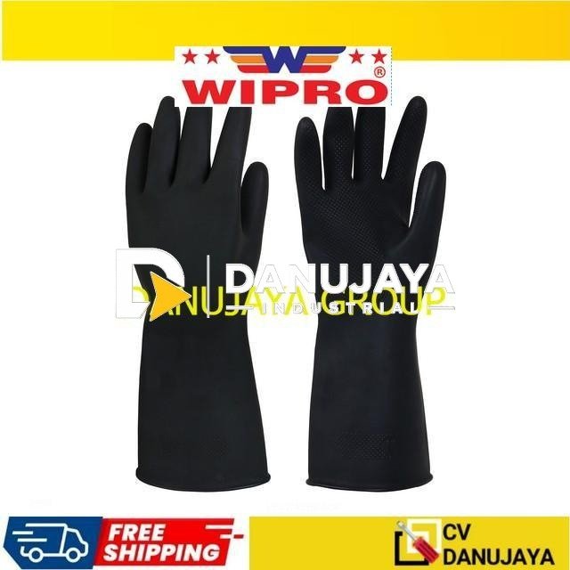 WIPRO Sarung Tangan Karet Hitam HD STR-85L(Size L) Glove Sarung Tangan Karet Hitam HD STR-85L(Size L)