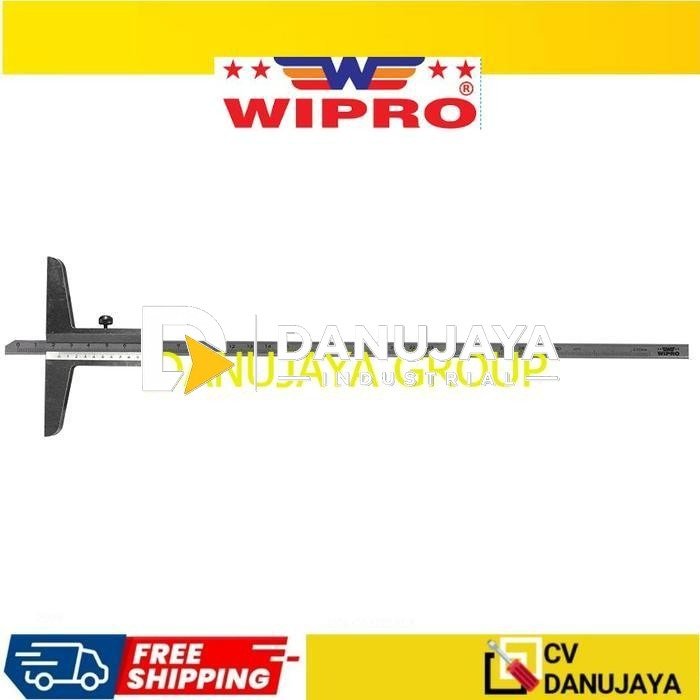 WIPRO Depth Gauge Alat Ukur Kedalaman VDG-300 ( 0 -300mm ) Length 380mm Resolution : 0.02mm