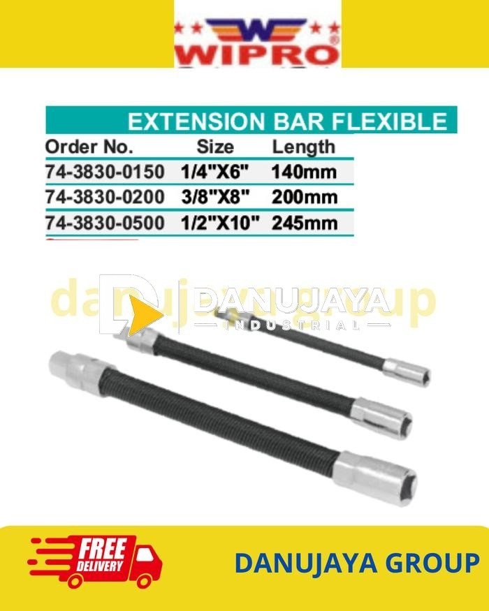Selang Adapter Adaptor untuk Ratchet  1/2inch 1/4inch 3/8inch Bor Extension Sok Fleksibel Extentsion Bar Flexible 1/2" 1/4"  3/8" Wipro