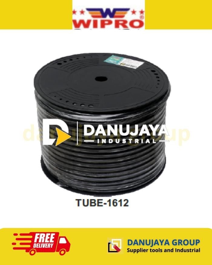 Selang Nylon PA Hitam WIPRO 100 Meter TUBE Series 6x4 8x6 10x7.5 12x9 14x11 16x12mm Selang Pneumatic Kompresor Tekanan Tinggi