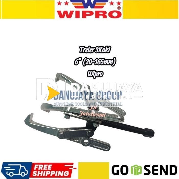 Treker 3 Kaki 6 Inch Wipro Alat Melepas Bearing 20-165mm Puller Gear Motor Mobil Mesin Bengkel Industri