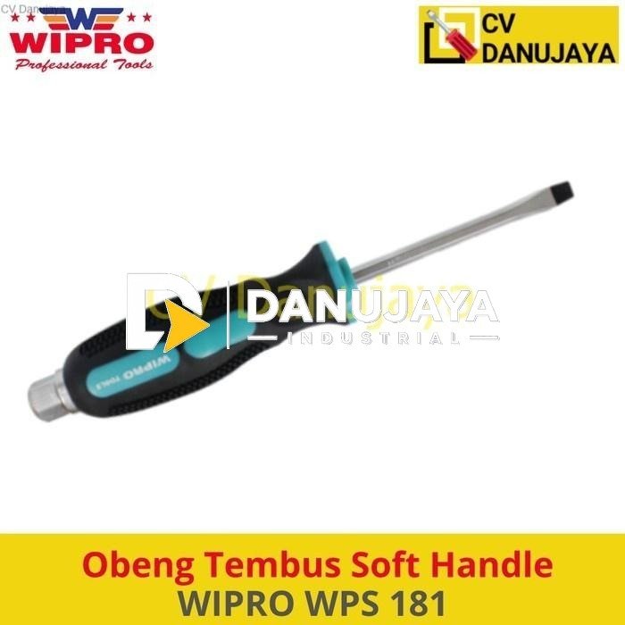 Obeng Tembus Soft Handle Gagang 8 inch Gagang Empuk TPR - WIPRO WPS 181