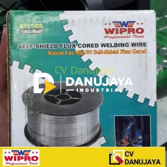 KAWAT LAS MIG WITH FLUX Cored Shelf Shield Welding Las Wire E71T GS 1.0 1KG WIPRO