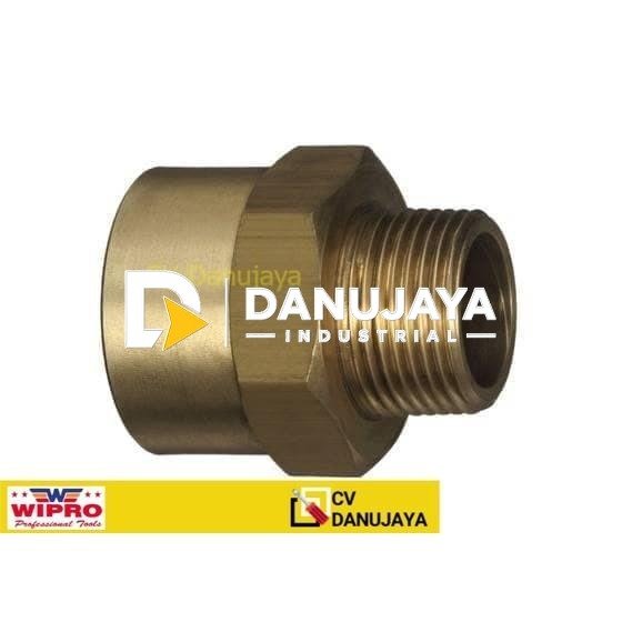 Sock Drat Dalam FEMALE-MALE F M NIPPLE WN5129 1/4 X 1/4 Kuningan WIPRO