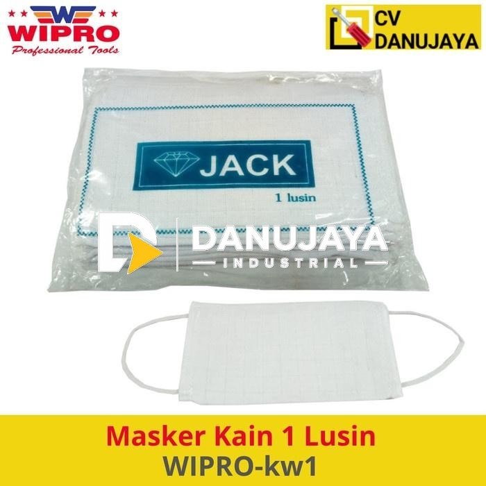 Masker Kain Wajah Hidung Safety Face Mask 1 Lusin Wipro Kw1