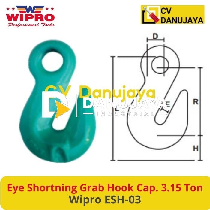 Eye Shortning Grab Hook Kapasitas 3.15 Ton - Wipro ESH-03