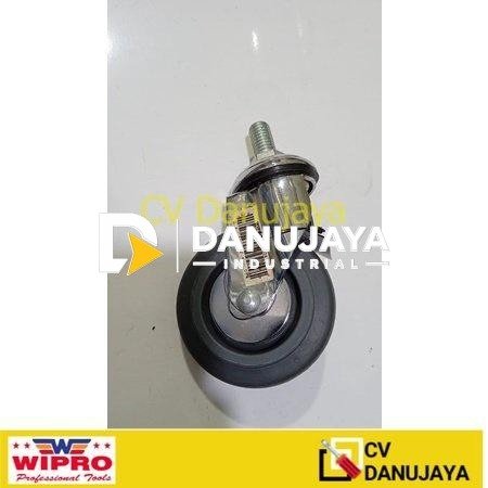 Roda KARET 4" Inch Model Tusuk Abu Abu RD4824 Wipro