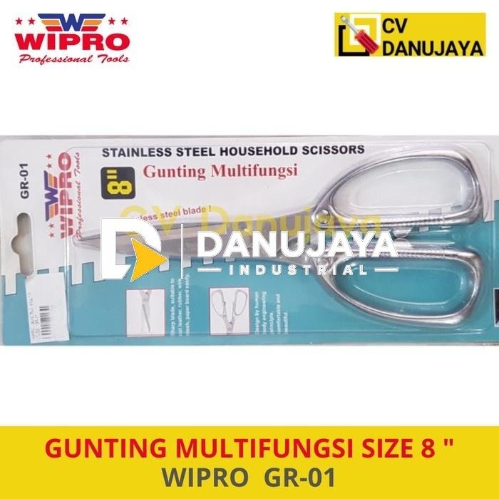 GUNTING MULTIFUNGSI SIZE 8" Stainless Steel Tajam WIPRO GR-01